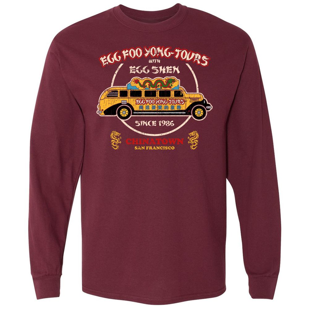 Long Sleeve T-Shirt - 5U4YXGCB - Maroon - 11