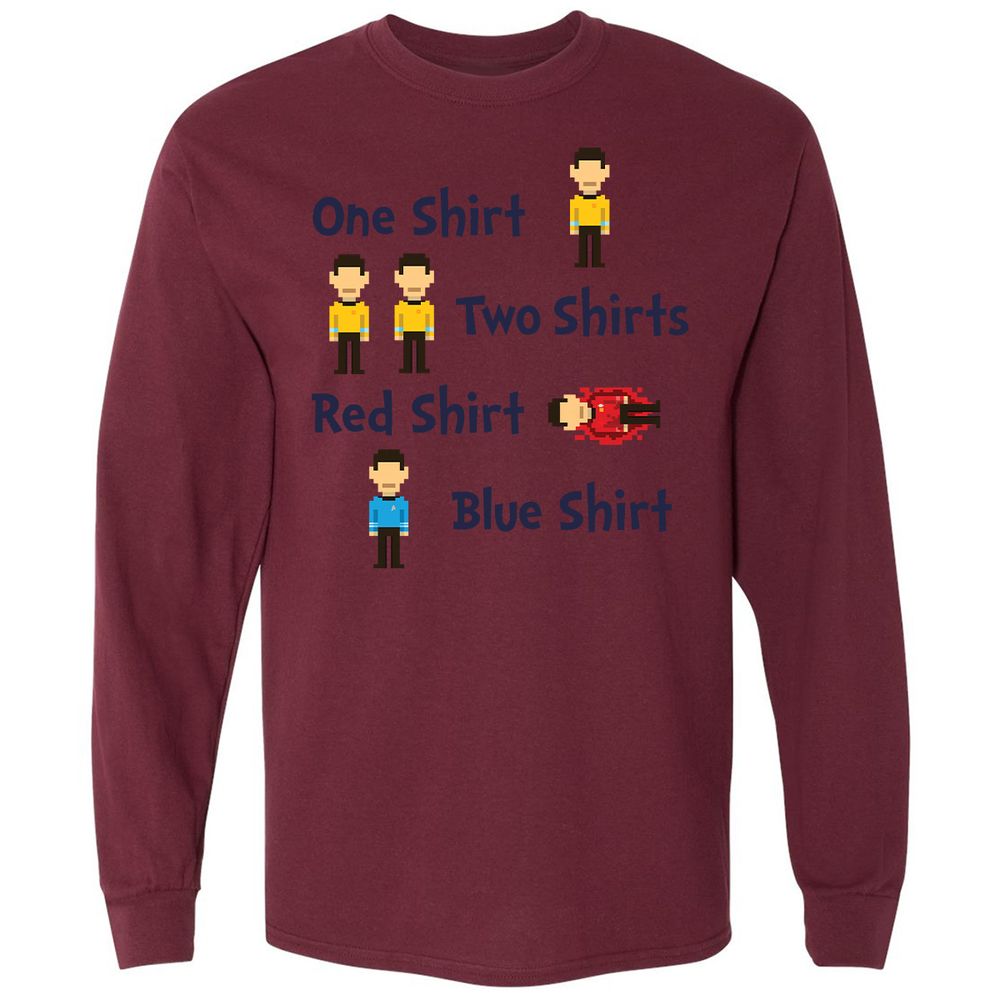 Red Shirt, Blue Shirt - Maroon - 11