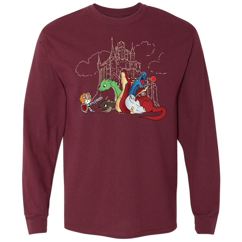 Long Sleeve T-Shirt - JF9G6CN4 - Maroon - 11