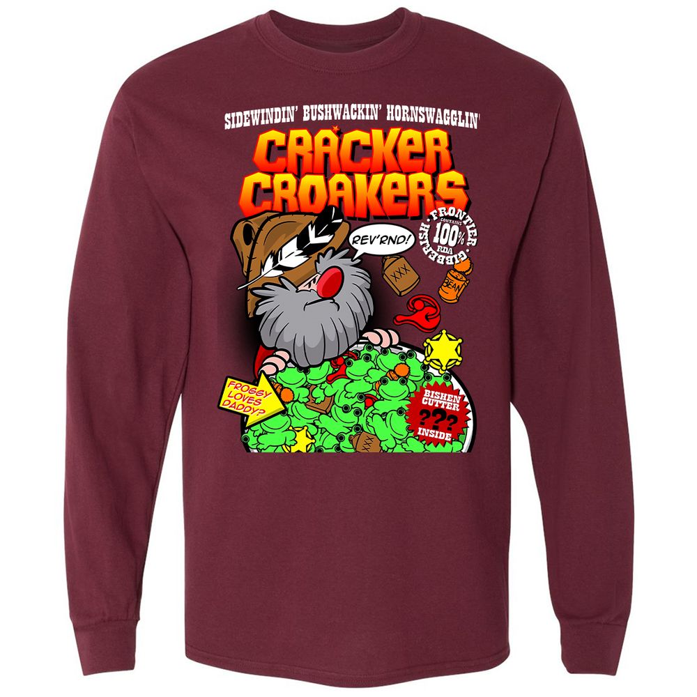 Long Sleeve T-Shirt - K9KRZ4UH - Maroon - 11