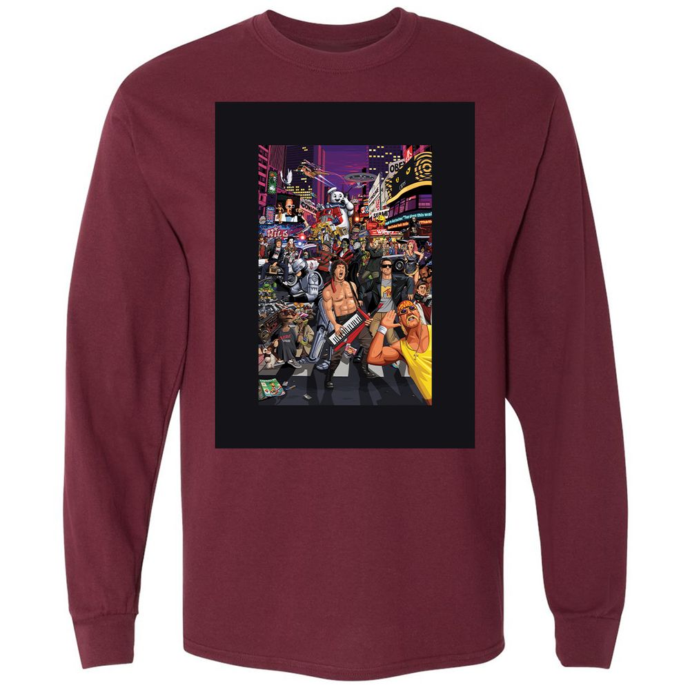 Long Sleeve T-Shirt - V1JUW73C - Maroon - 11