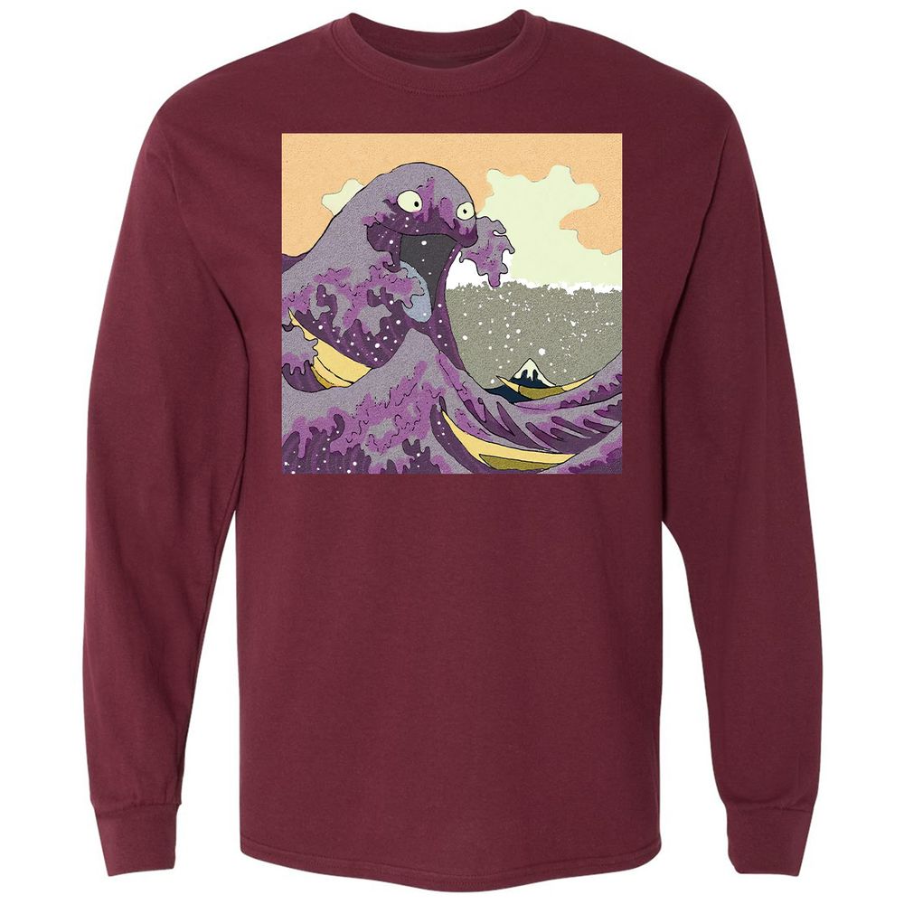 Long Sleeve T-Shirt - GB89DPKG - Maroon - 11