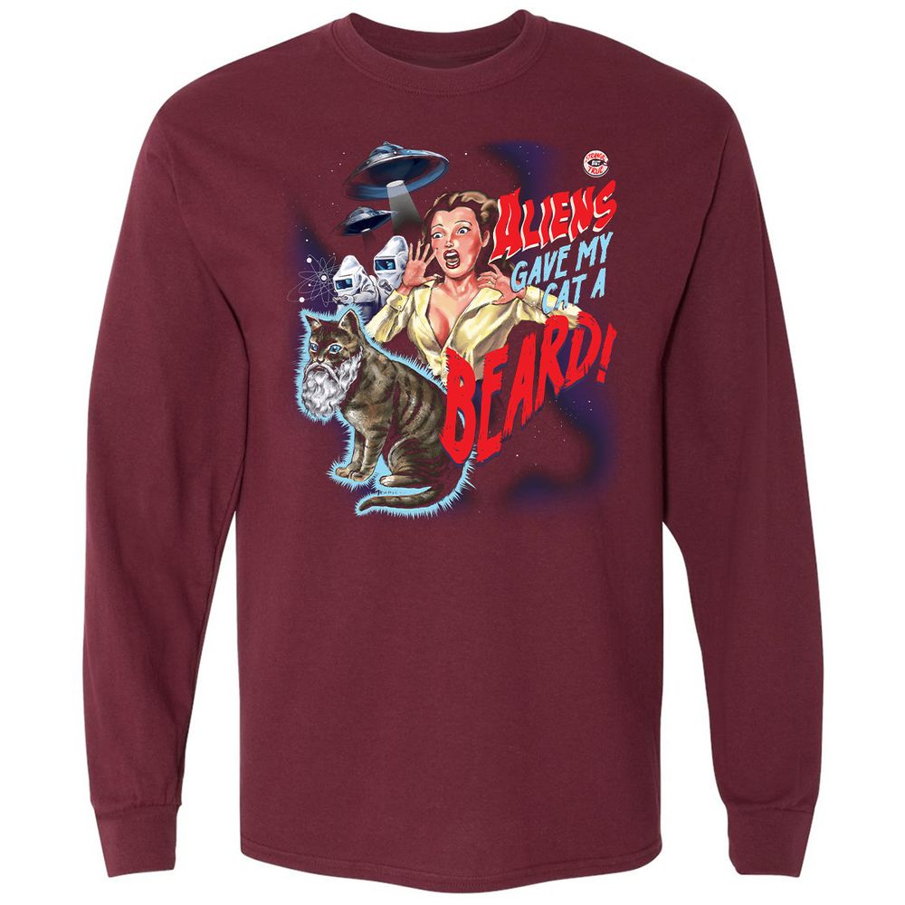 Long Sleeve T-Shirt - D9ZQR68Z - Maroon - 11