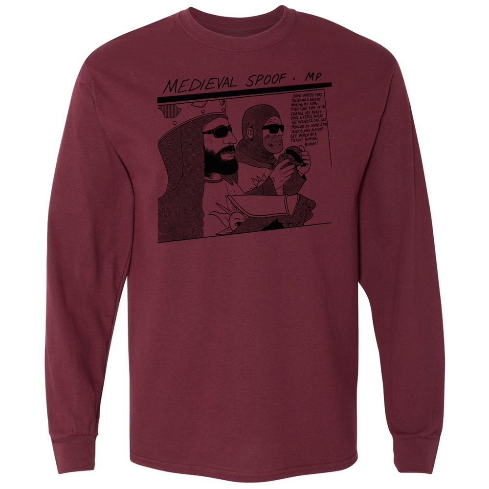 Long Sleeve T-Shirt - A8F14BKH - Maroon - 11