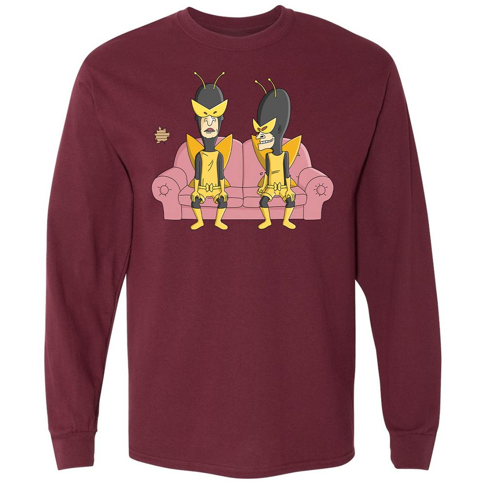 Long Sleeve T-Shirt - 7WZNLW47 - Maroon - 11
