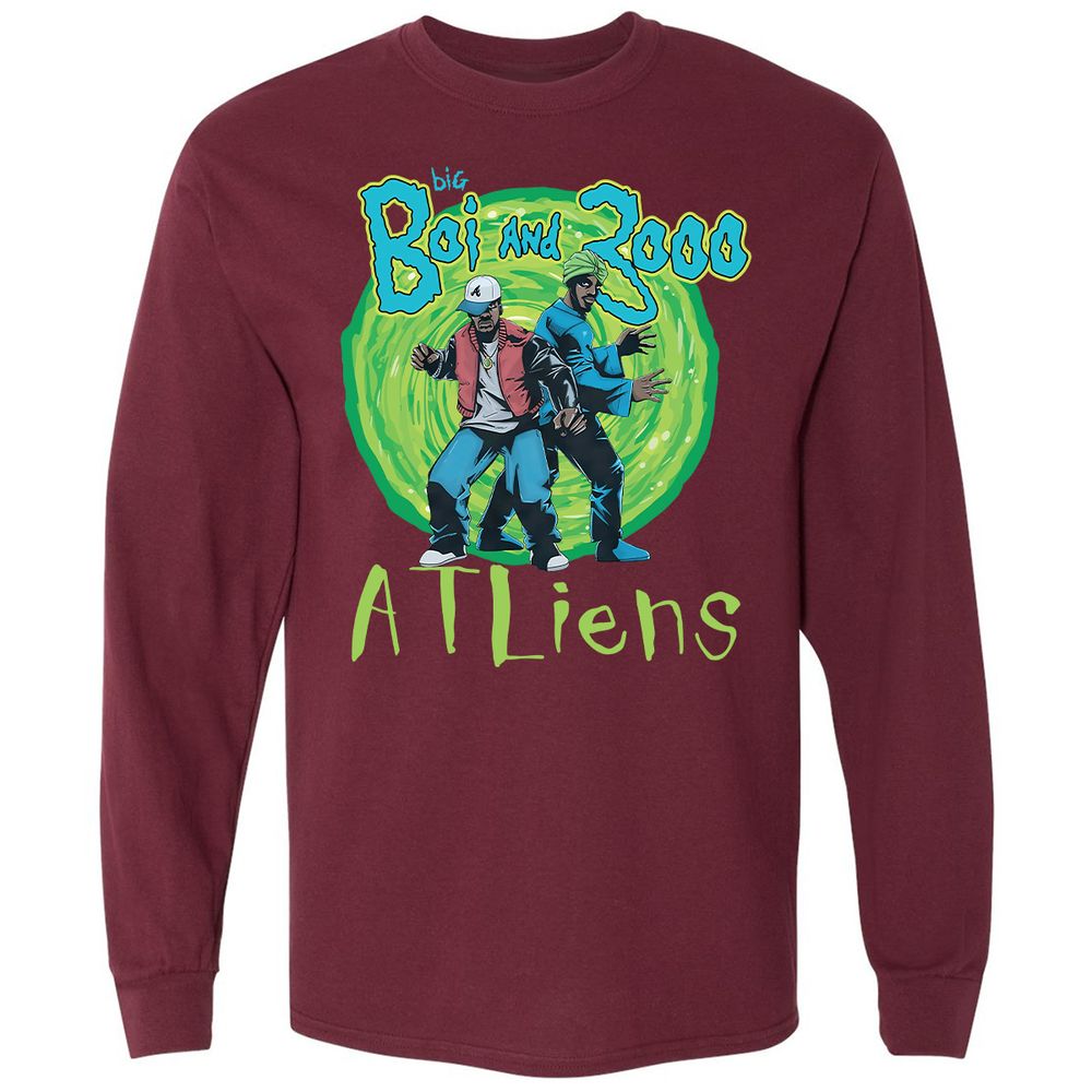 Long Sleeve T-Shirt - 7YUSP98T - Maroon - 11