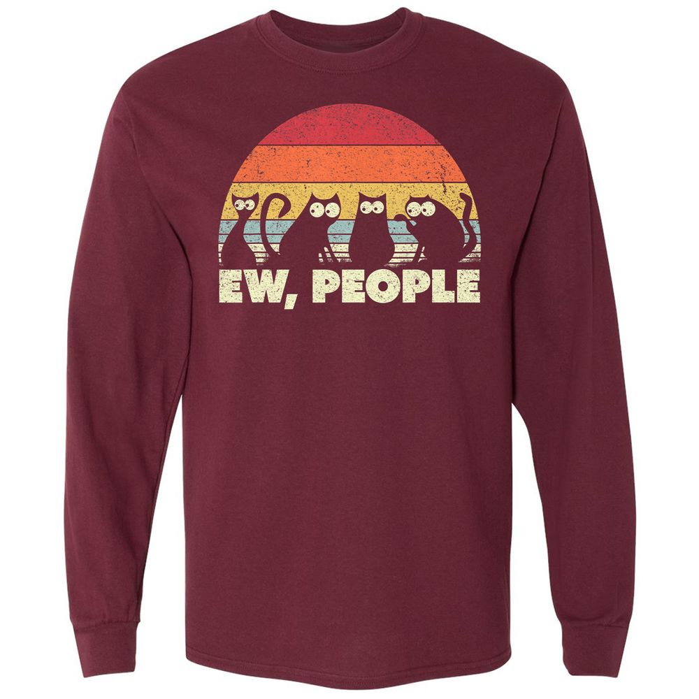 Long Sleeve T-Shirt - ZA27PJ18 - Maroon - 11