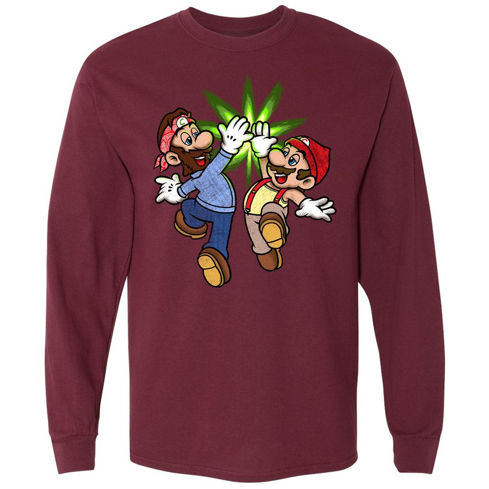 Long Sleeve T-Shirt - DJRV7U4Z - Maroon - 11