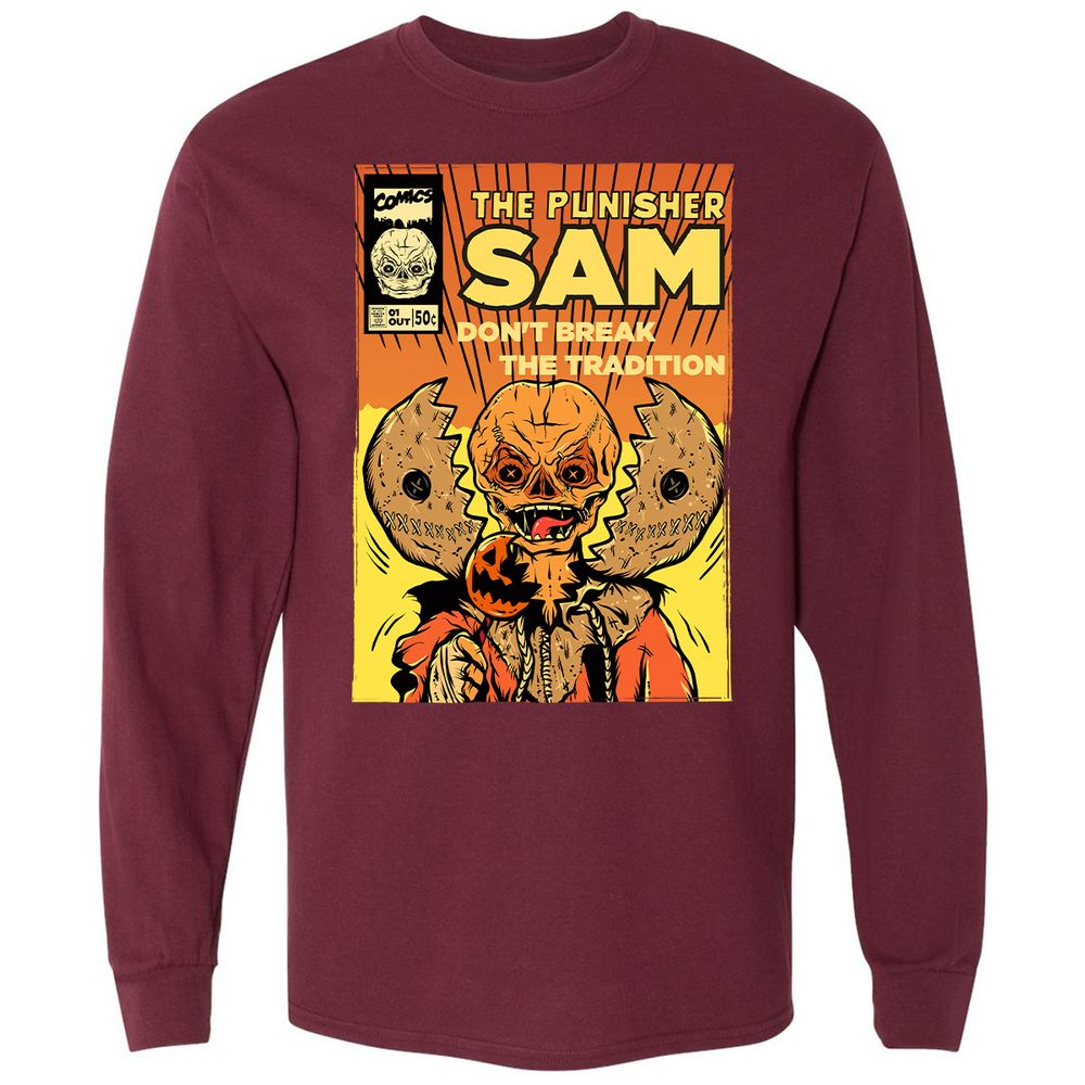 Long Sleeve T-Shirt - Q6KUEE53 - Maroon - 11