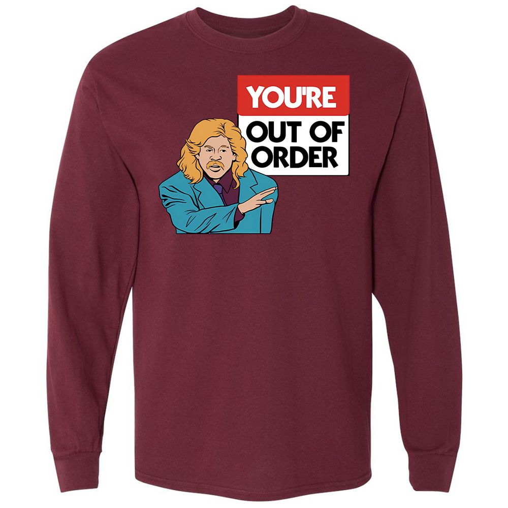 Long Sleeve T-Shirt - P88XKCJK - Maroon - 11