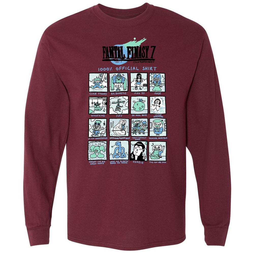 Long Sleeve T-Shirt - PEMHH2B4 - Maroon - 11