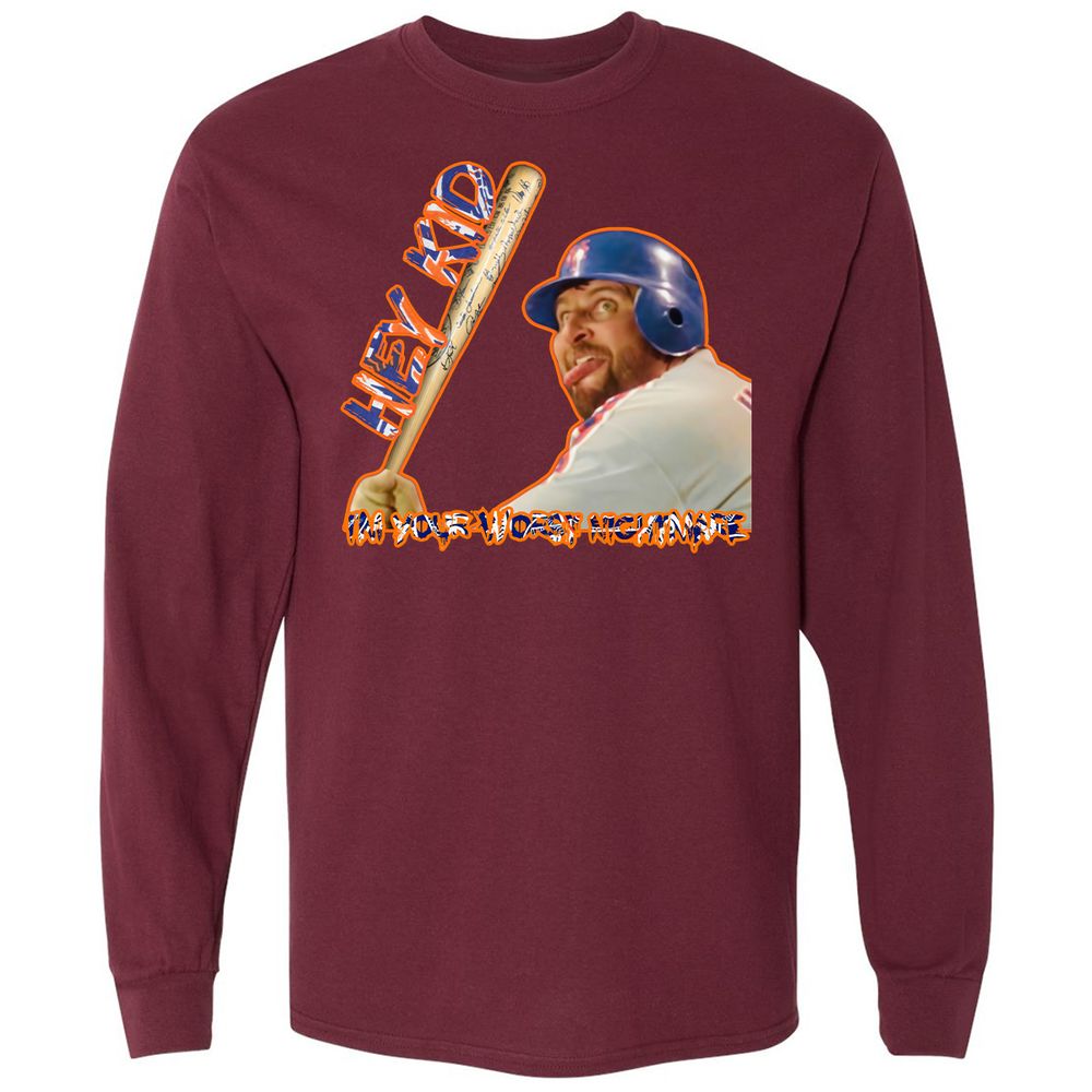 Long Sleeve T-Shirt - PTLTELCV - Maroon - 11