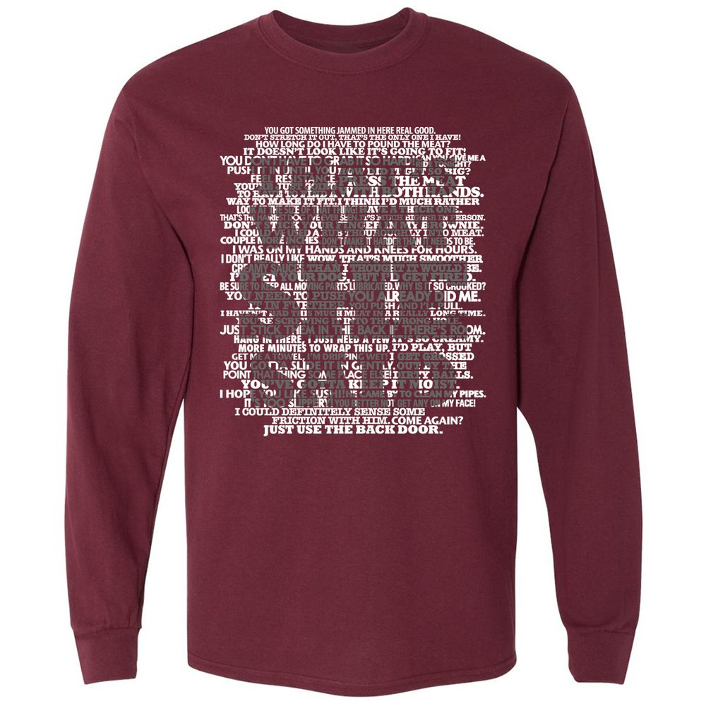Long Sleeve T-Shirt - C2NXBYLU - Maroon - 11