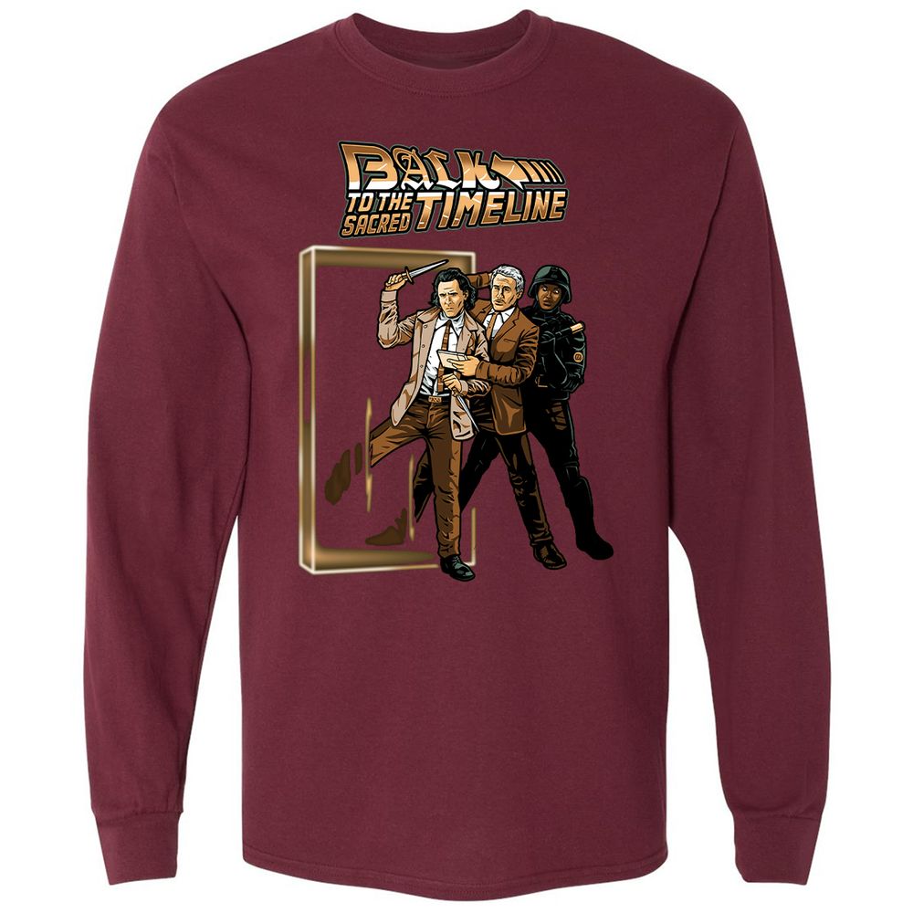 Long Sleeve T-Shirt - QYB63UNR - Maroon - 11