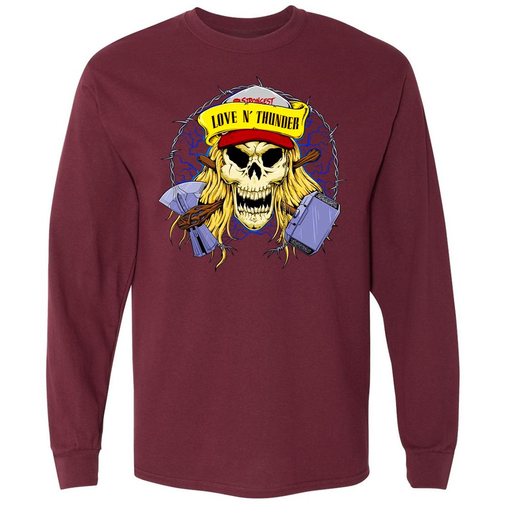 Long Sleeve T-Shirt - 52N7L2RB - Maroon - 11