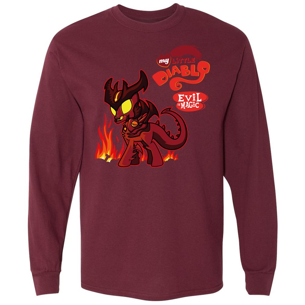 Long Sleeve T-Shirt - HHEWM7HT - Maroon - 11
