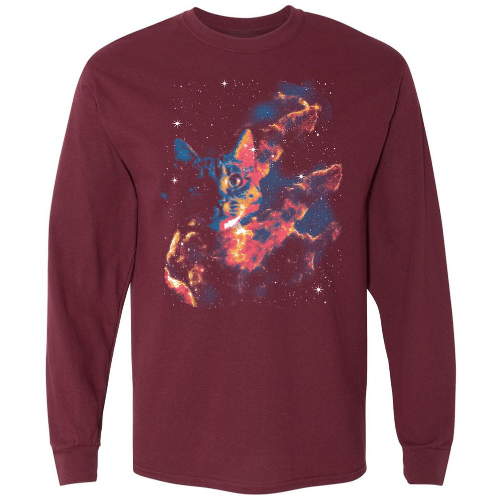 Long Sleeve T-Shirt - M8GZQVBA - Maroon - 11