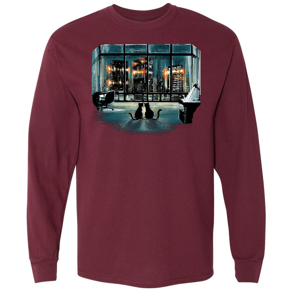 Long Sleeve T-Shirt - 5KT5PPL5 - Maroon - 11