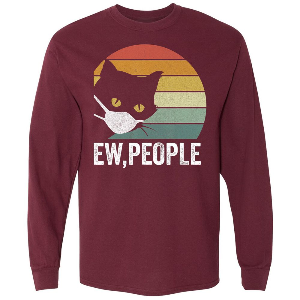 Long Sleeve T-Shirt - NQZV5AXT - Maroon - 11