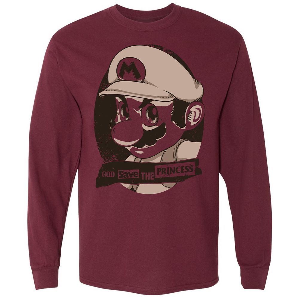 Long Sleeve T-Shirt - DMVSF6QW - Maroon - 11