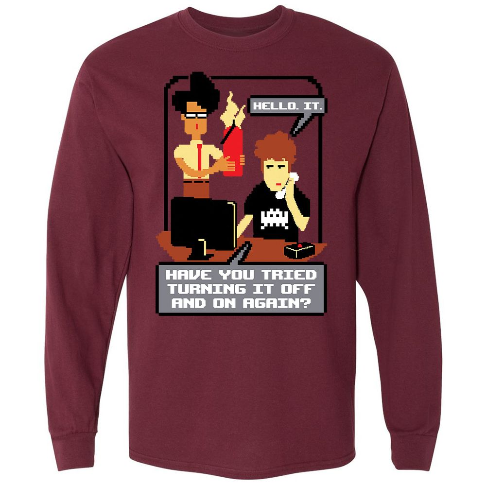 Long Sleeve T-Shirt - SQRDPTT9 - Maroon - 11