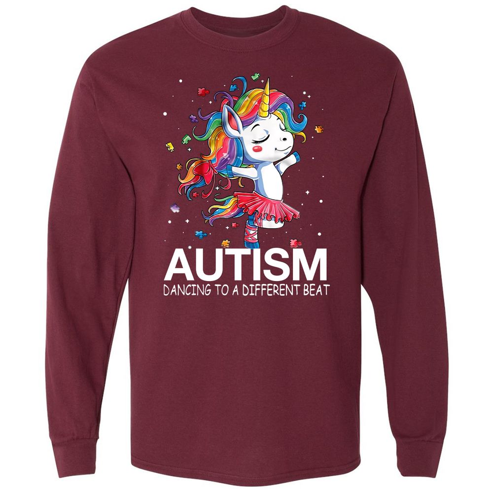 Long Sleeve T-Shirt - 2C5VN3EC - Maroon - 11