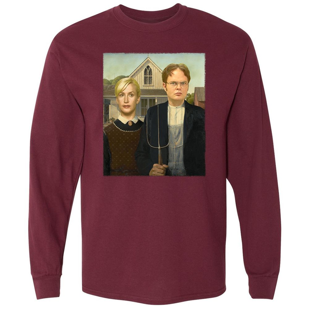 Long Sleeve T-Shirt - JJDY3QPW - Maroon - 11