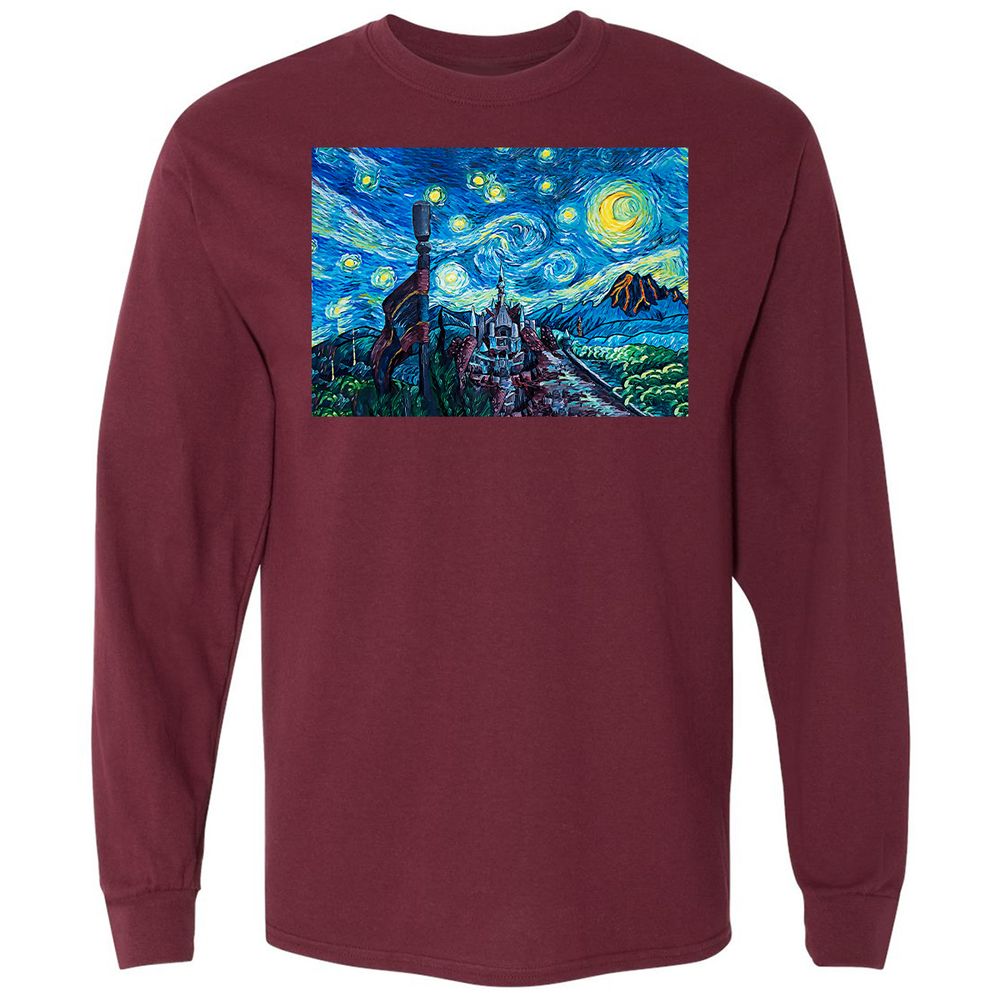 Long Sleeve T-Shirt - JLMWH585 - Maroon - 11