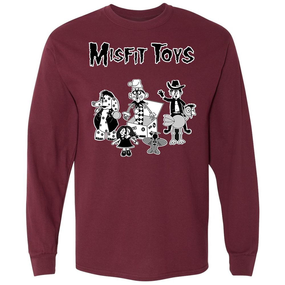 Long Sleeve T-Shirt - QFQV8SL2 - Maroon - 11