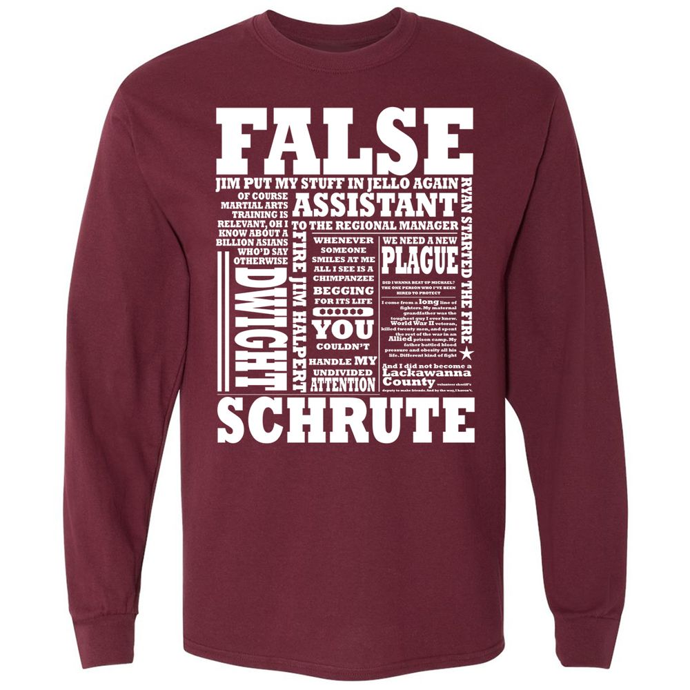 Long Sleeve T-Shirt - R5XZXAWQ - Maroon - 11