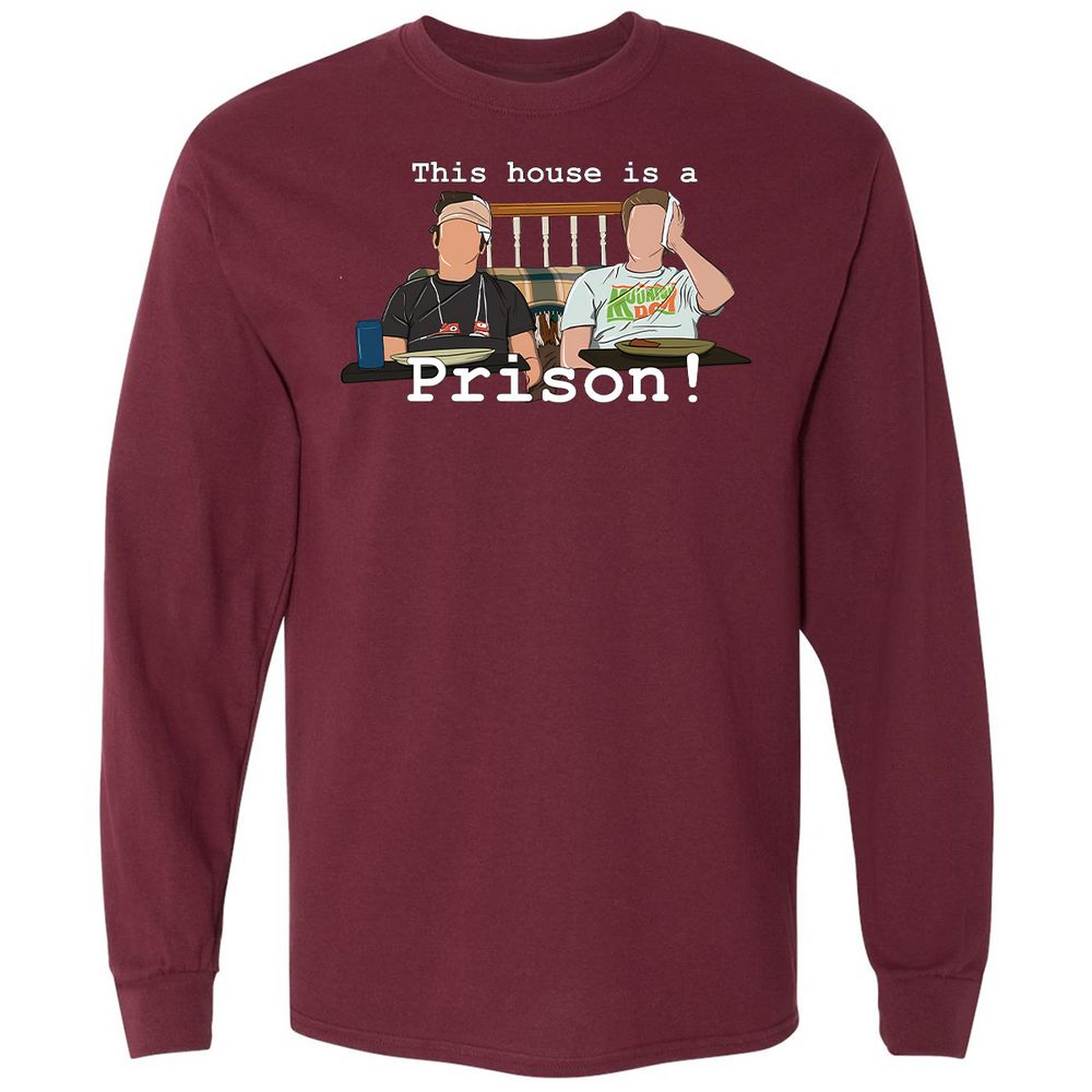 Long Sleeve T-Shirt - QKD6PBPU - Maroon - 11