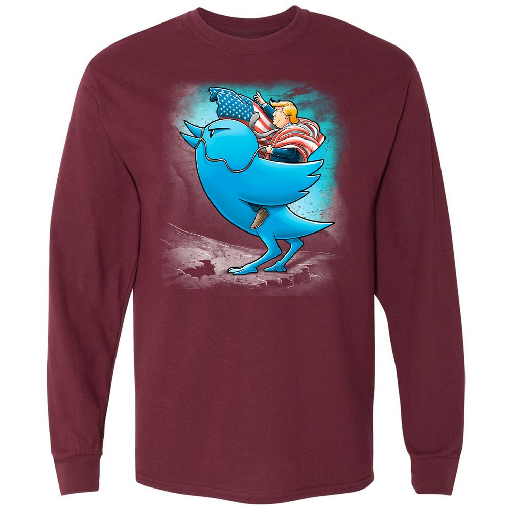 Long Sleeve T-Shirt - ZCC77V8Y - Maroon - 11