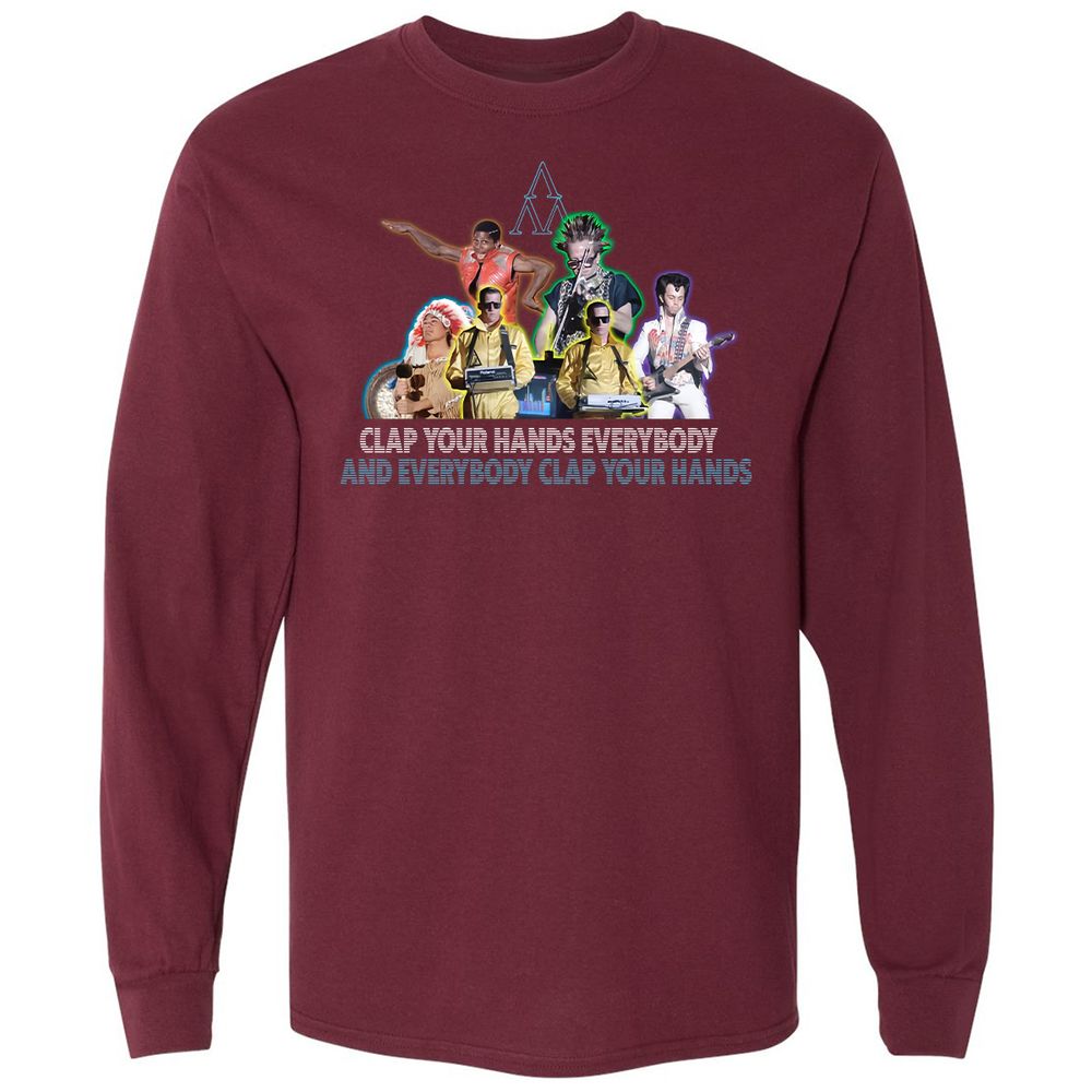 Long Sleeve T-Shirt - GZVCZ2K9 - Maroon - 11