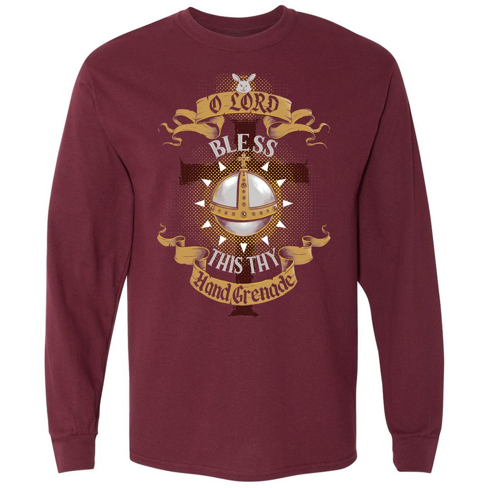 Long Sleeve T-Shirt - BYEQL2B8 - Maroon - 11