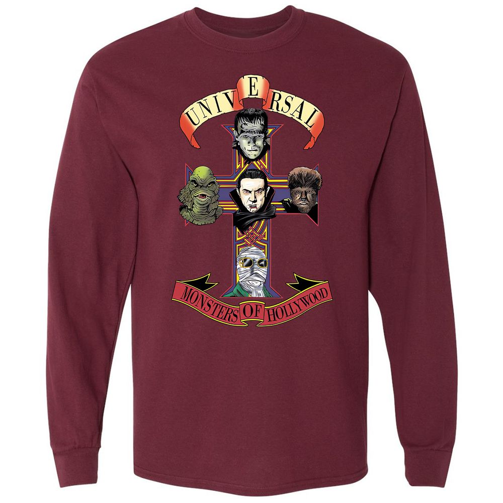 Long Sleeve T-Shirt - JD9PH3Z5 - Maroon - 11