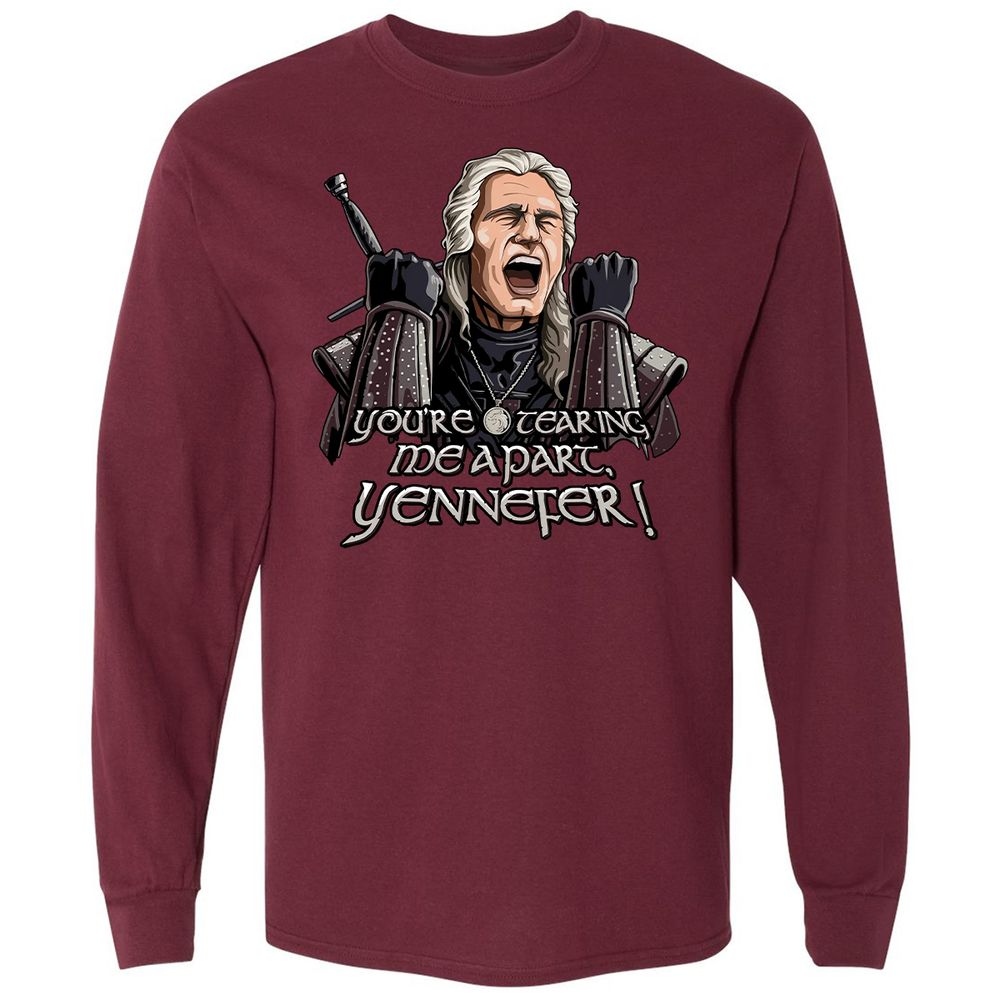 Long Sleeve T-Shirt - VXQBDV9G - Maroon - 11