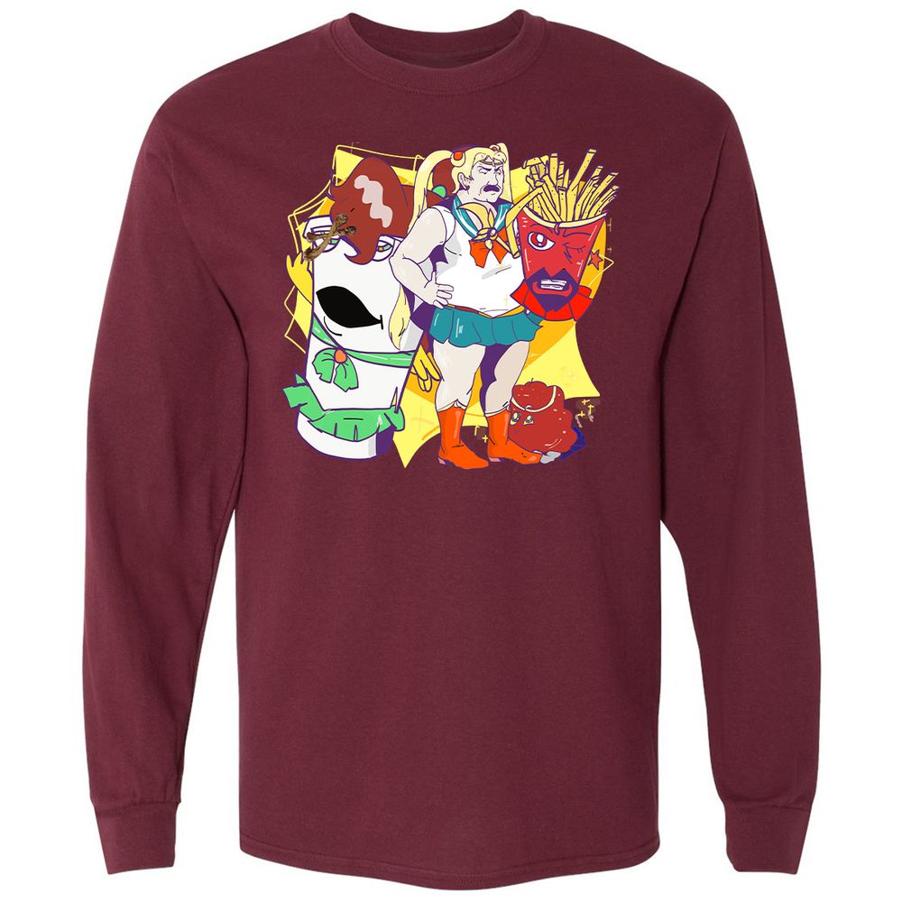 Long Sleeve T-Shirt - R7PDLHEU - Maroon - 11