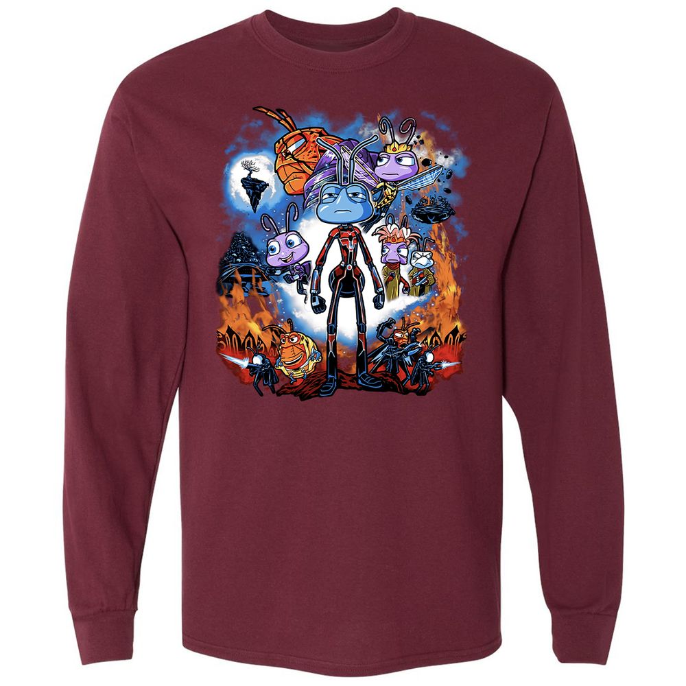Long Sleeve T-Shirt - VQLBHVP4 - Maroon - 11