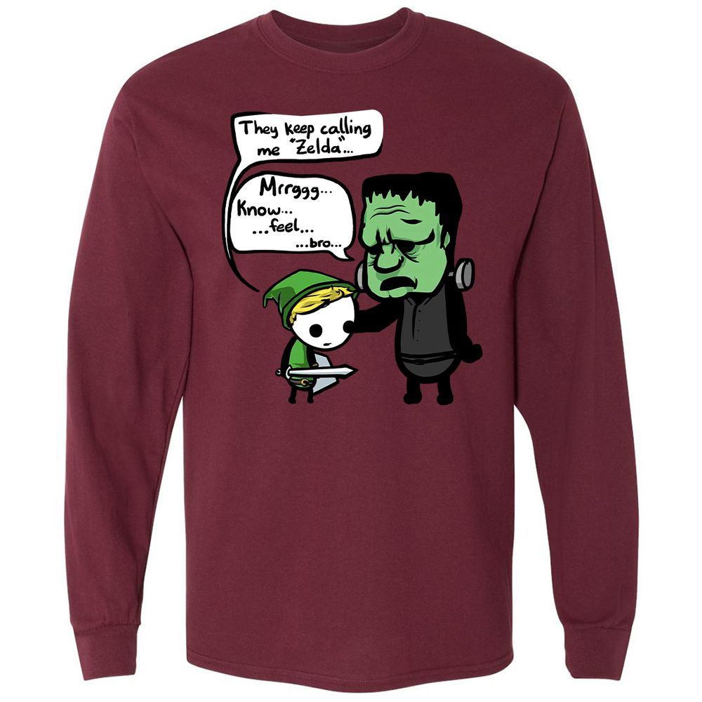 Long Sleeve T-Shirt - ZHF5PXCU - Maroon - 11