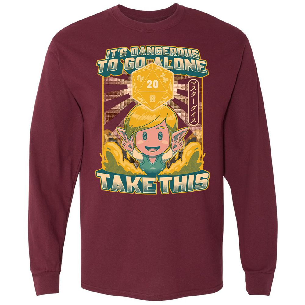 Long Sleeve T-Shirt - E7JPK7L5 - Maroon - 11