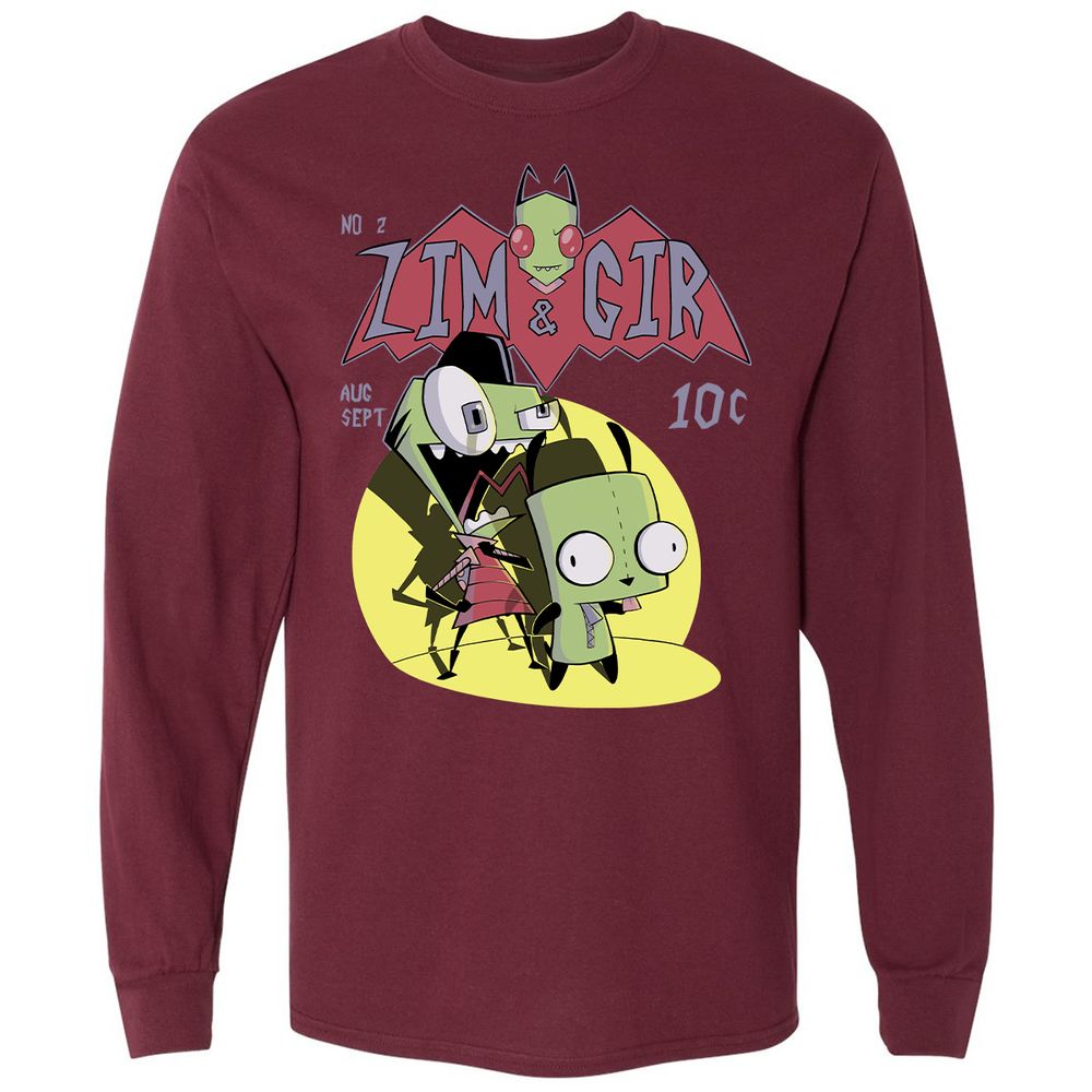 Long Sleeve T-Shirt - QYQDKKL6 - Maroon - 11