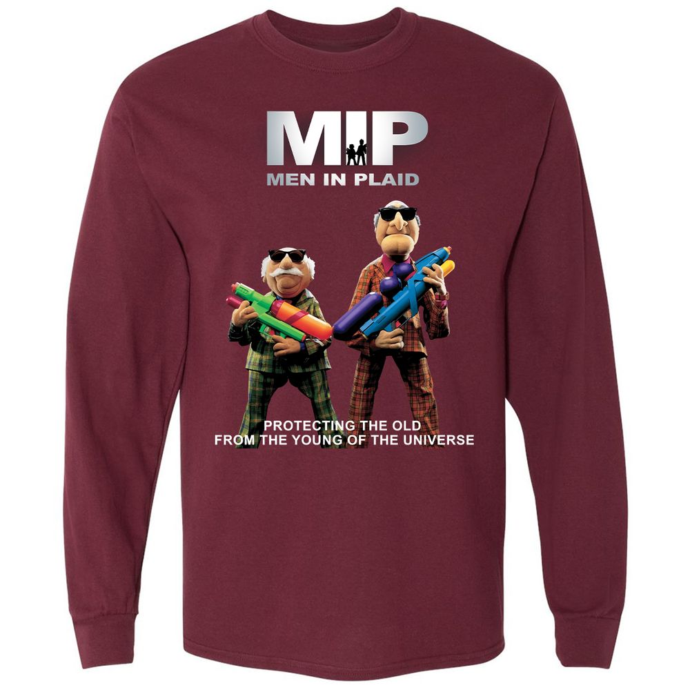 Long Sleeve T-Shirt - PZ1JYHWE - Maroon - 11
