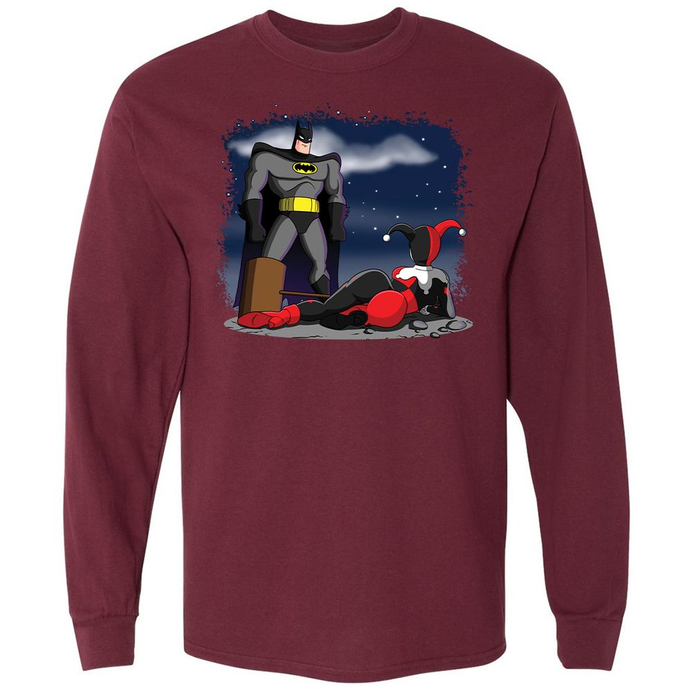 Long Sleeve T-Shirt - HKU9N7Y9 - Maroon - 11