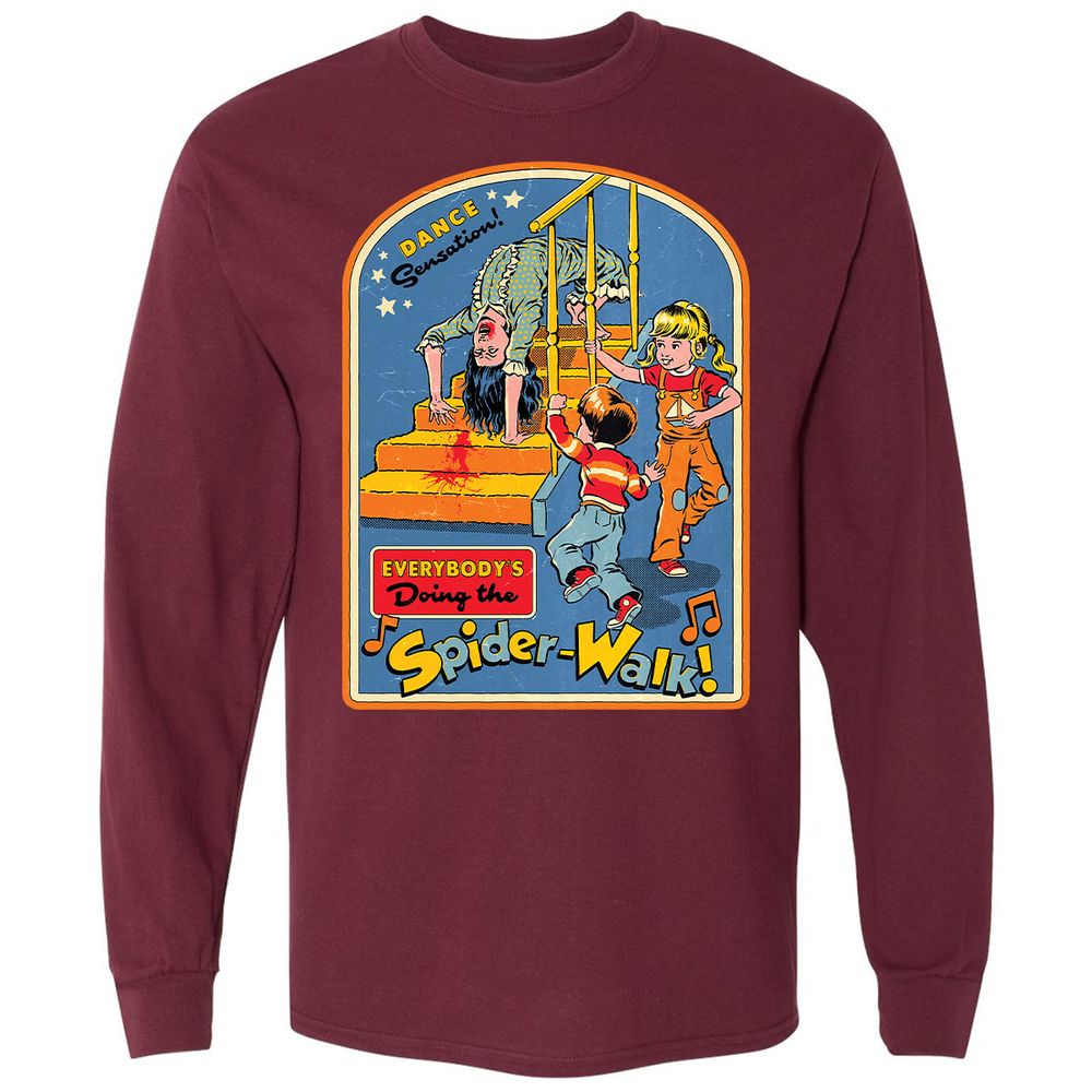 Long Sleeve T-Shirt - YZKD8JQT - Maroon - 11