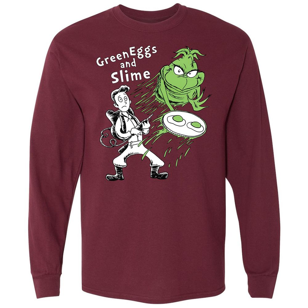 Long Sleeve T-Shirt - Q482HNZJ - Maroon - 11