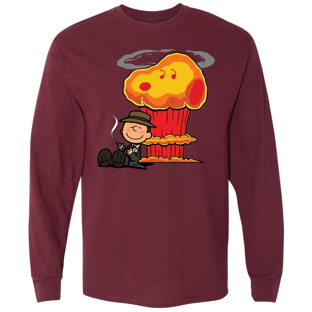 Long Sleeve T-Shirt - 3CUQQ5U8 - Maroon - 11