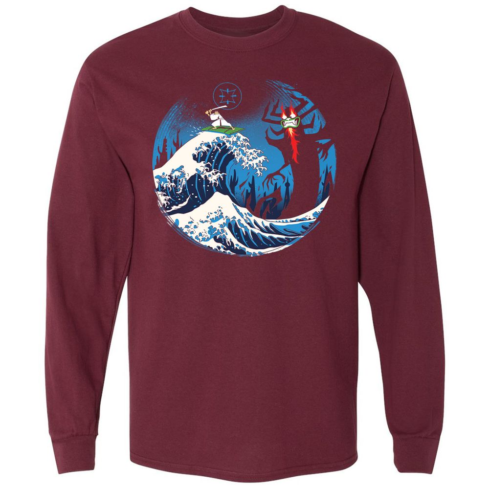 Long Sleeve T-Shirt - 68FD9F8U - Maroon - 11