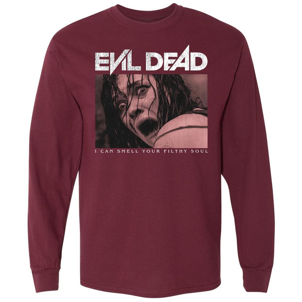 Long Sleeve T-Shirt - Black - Maroon - 11