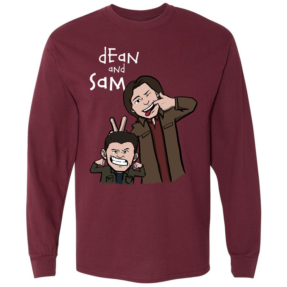 Long Sleeve T-Shirt - MSMKGQPZ - Maroon - 11