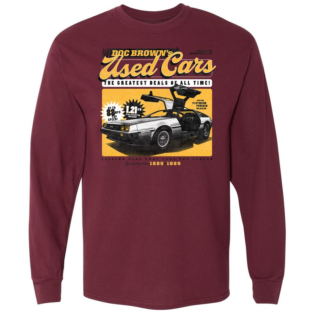 Long Sleeve T-Shirt - H2J8WR64 - Maroon - 11